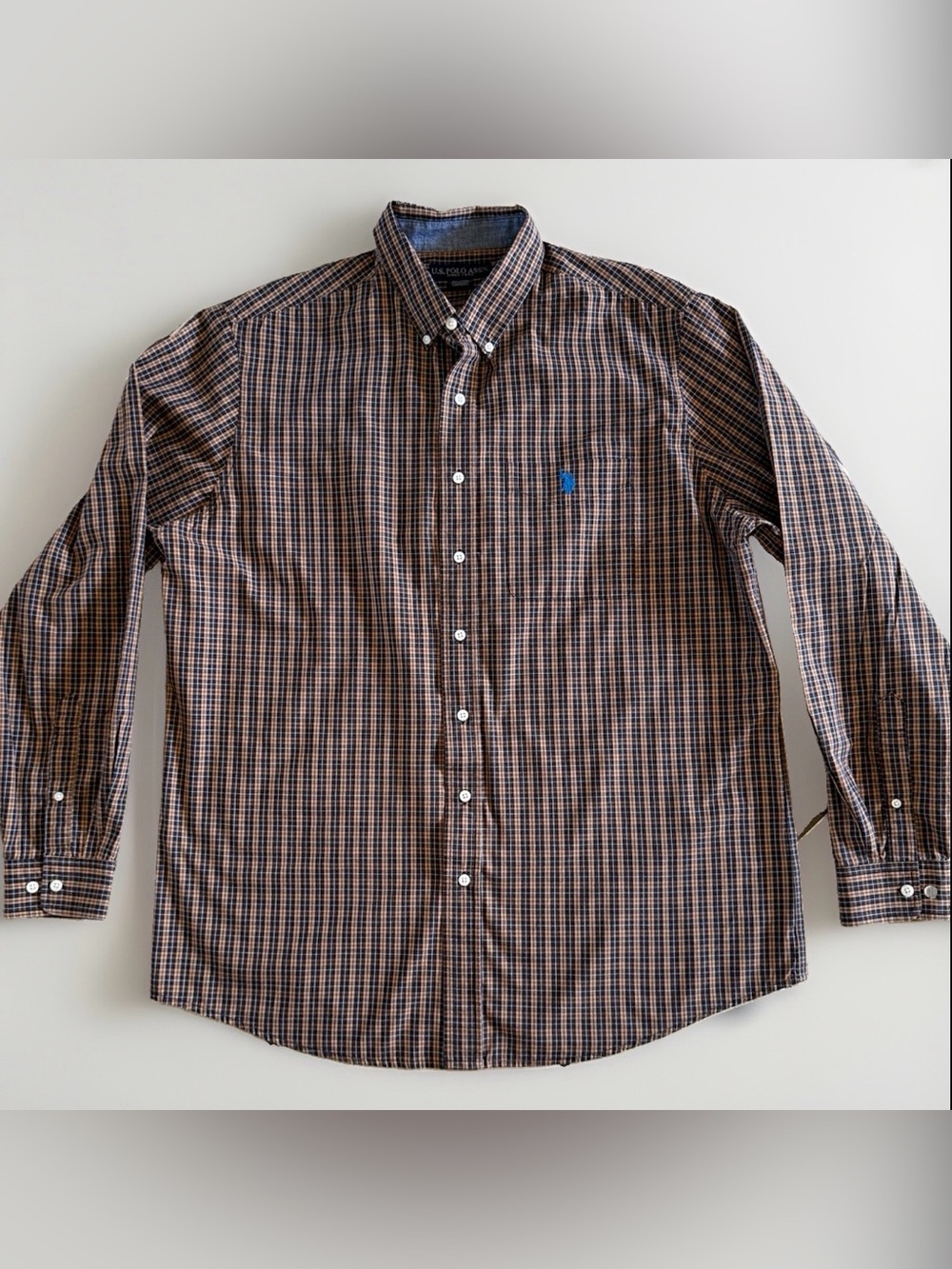 U.S. Polo Assn. Men’s Large Tall LT Plaid Button Down Shirt